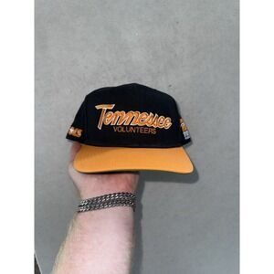Vintage Tennessee Volunteers Sports Specialties Black Script Snapback 90s‎ Hat